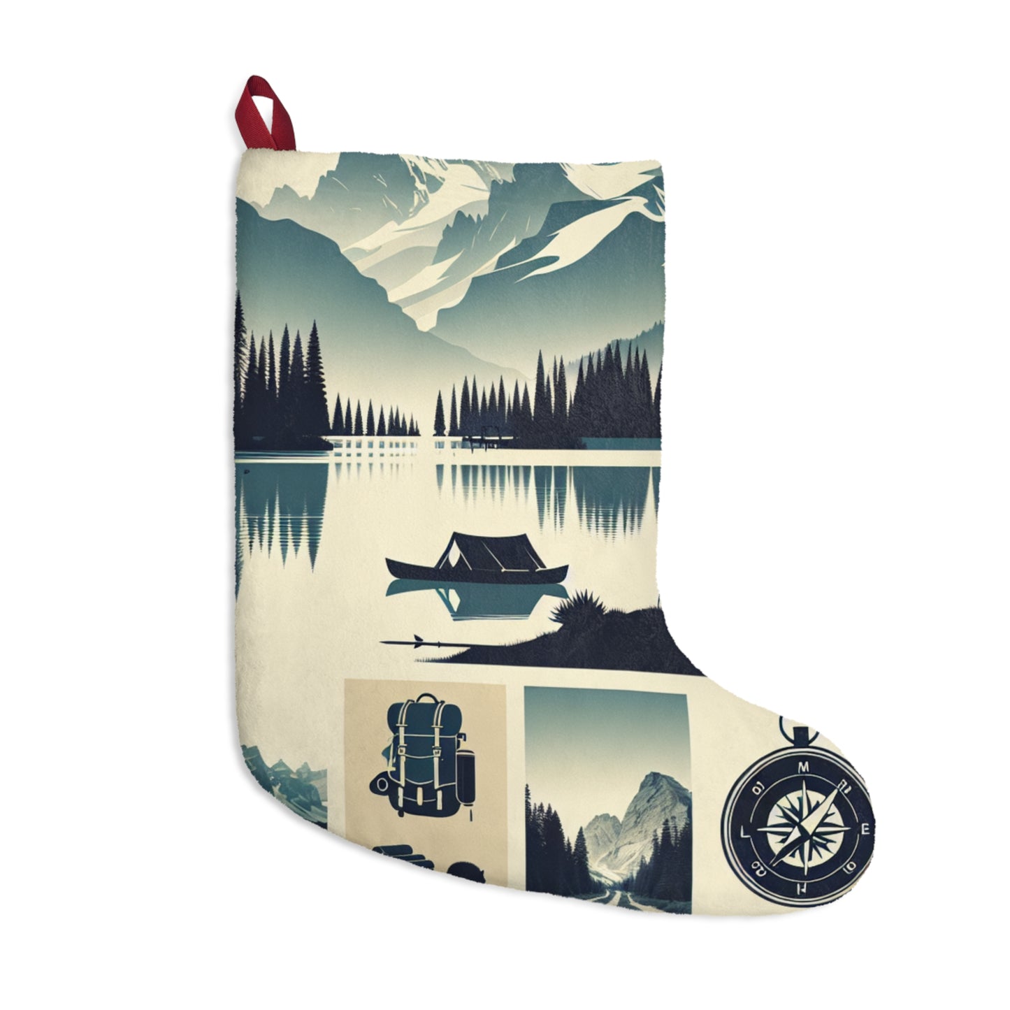 Auraeon Adventure Stocking – Christmas Stocking with Camping, Hiking & Exploring Designs