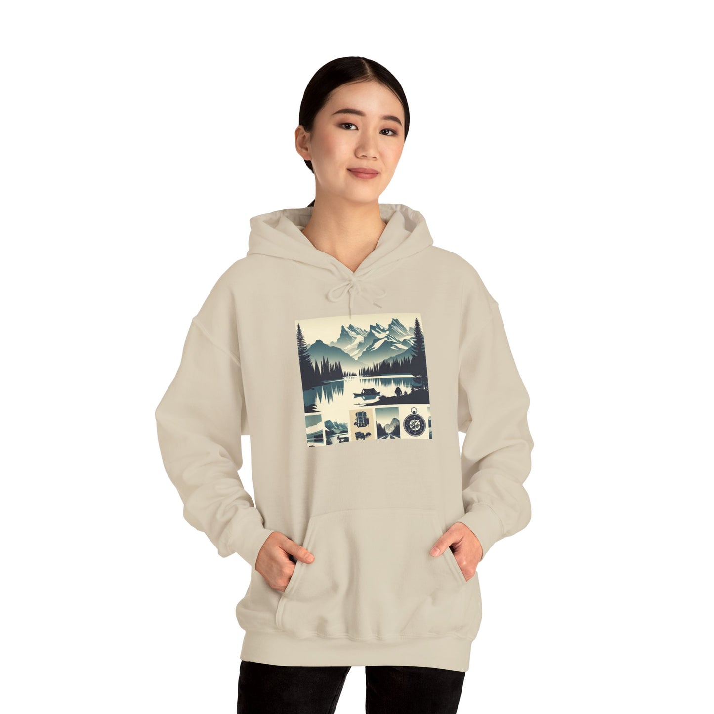Outdoor Adventure Design | Cozy Hiking Hoodie - Unisex Heavy Blend™ Hooded Sweatshirt