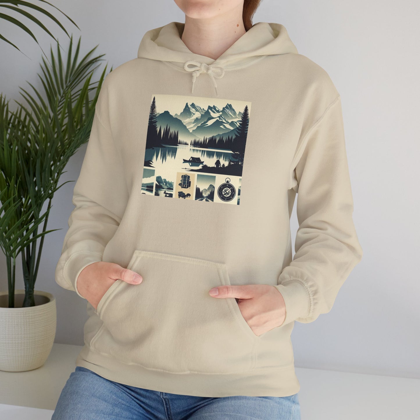 Outdoor Adventure Design | Cozy Hiking Hoodie - Unisex Heavy Blend™ Hooded Sweatshirt