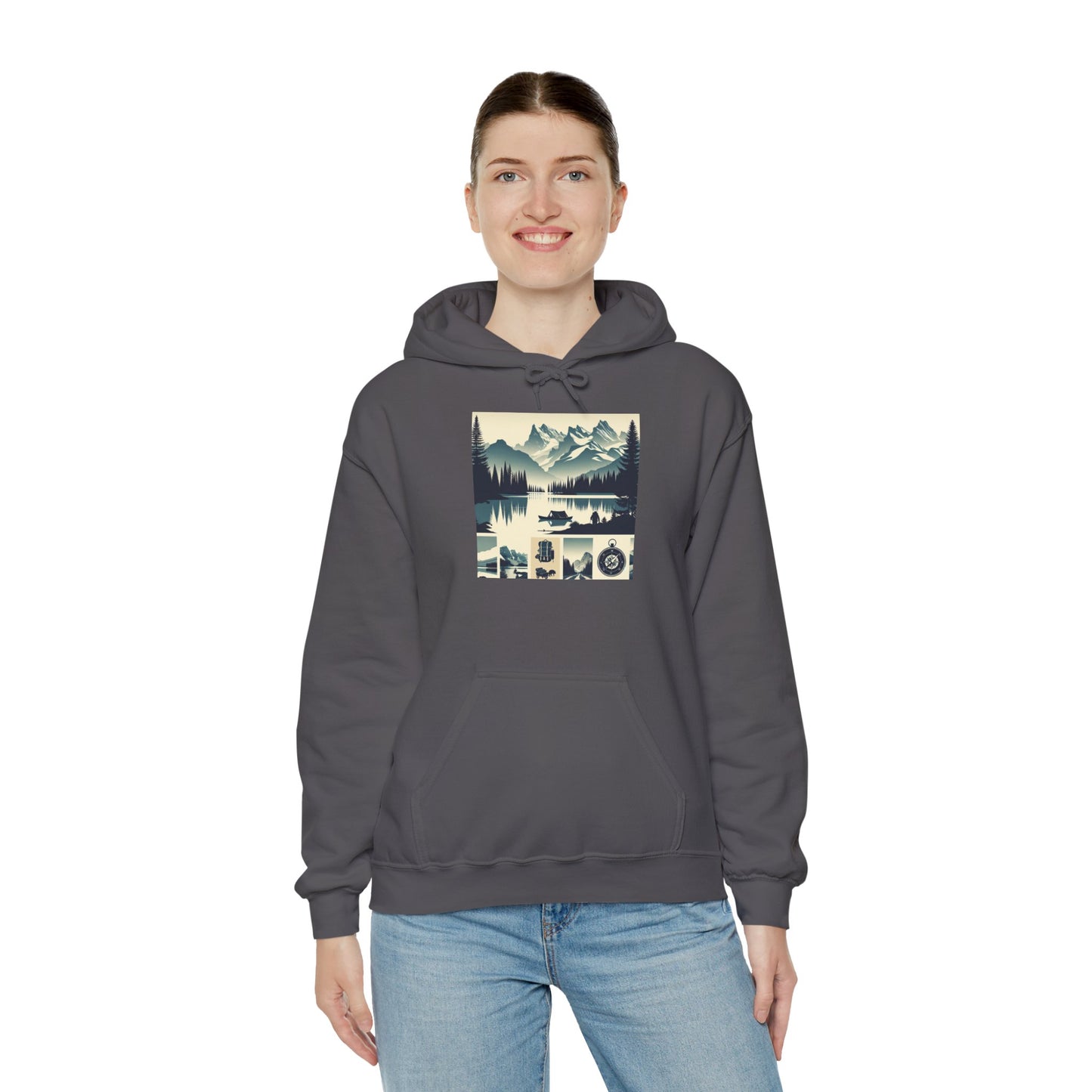 Outdoor Adventure Design | Cozy Hiking Hoodie - Unisex Heavy Blend™ Hooded Sweatshirt
