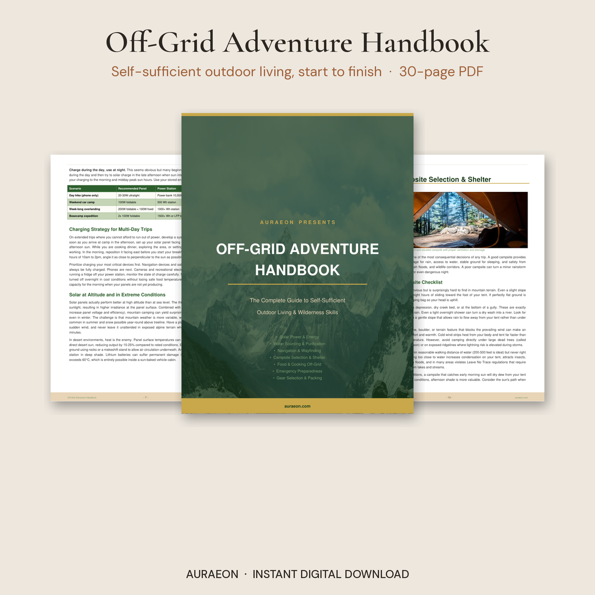 Off-Grid Adventure Handbook — Self-Sufficient Outdoor Living Guide