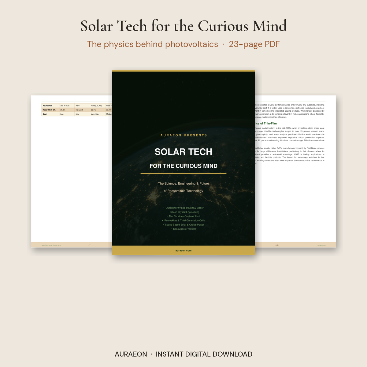 Solar Tech for the Curious Mind — The Physics of Photovoltaics