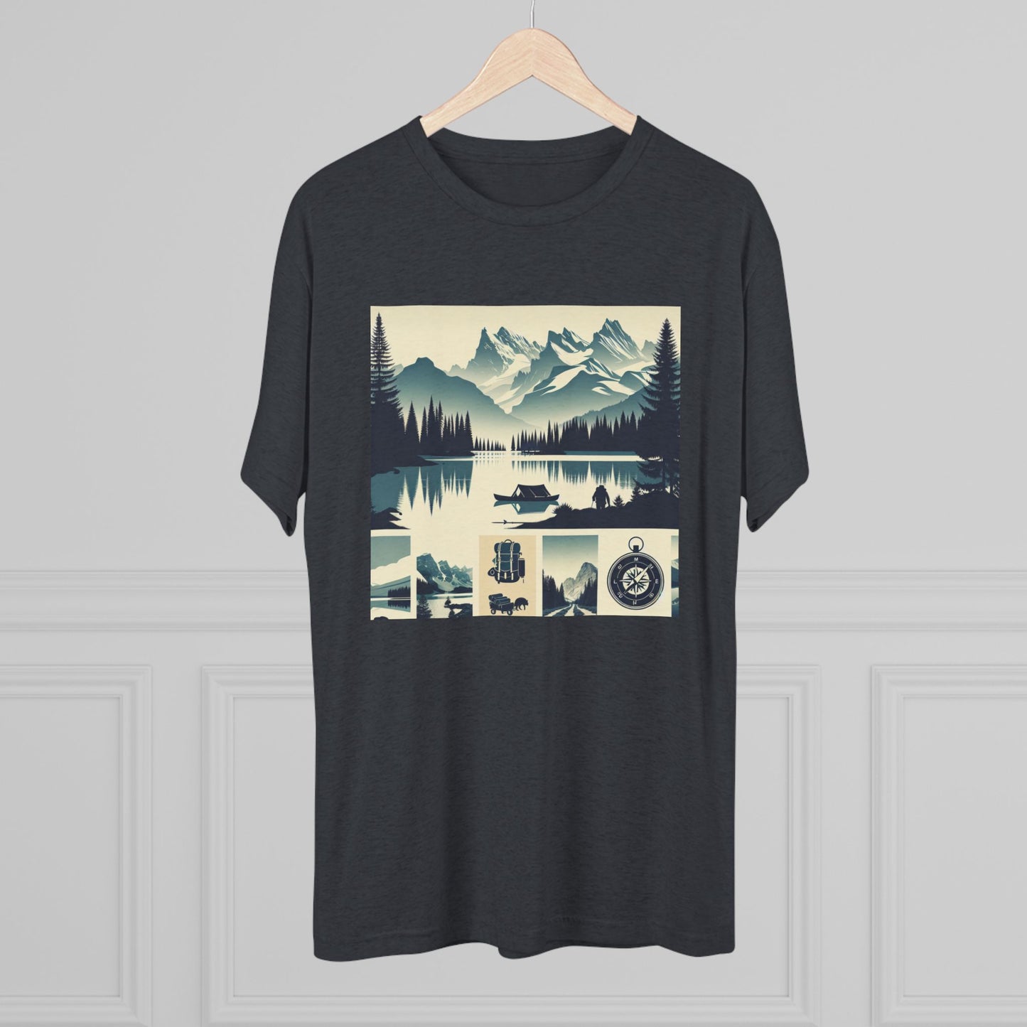 トレイルブレイザー ユニセックス トライブレンド クルー T シャツ – ハイキングとキャンプにインスパイアされたデザイン