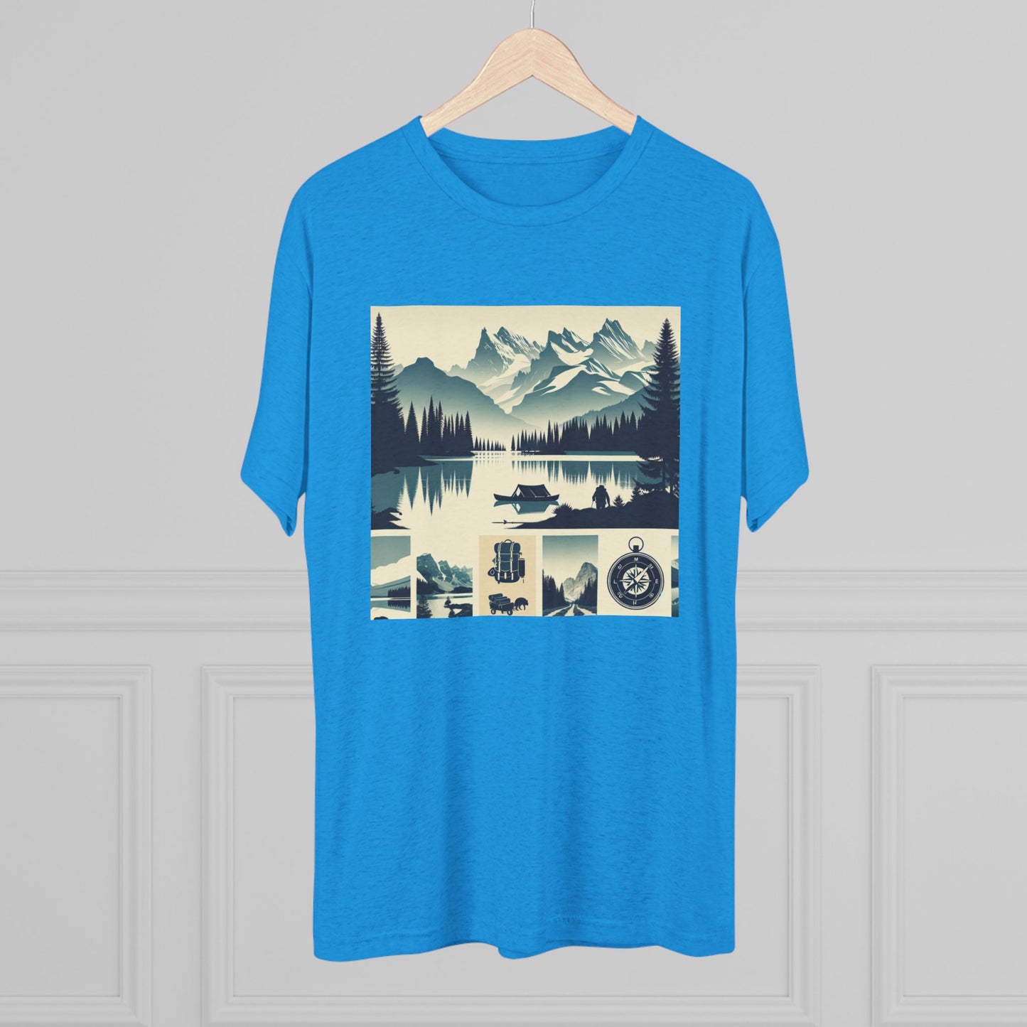 トレイルブレイザー ユニセックス トライブレンド クルー T シャツ – ハイキングとキャンプにインスパイアされたデザイン