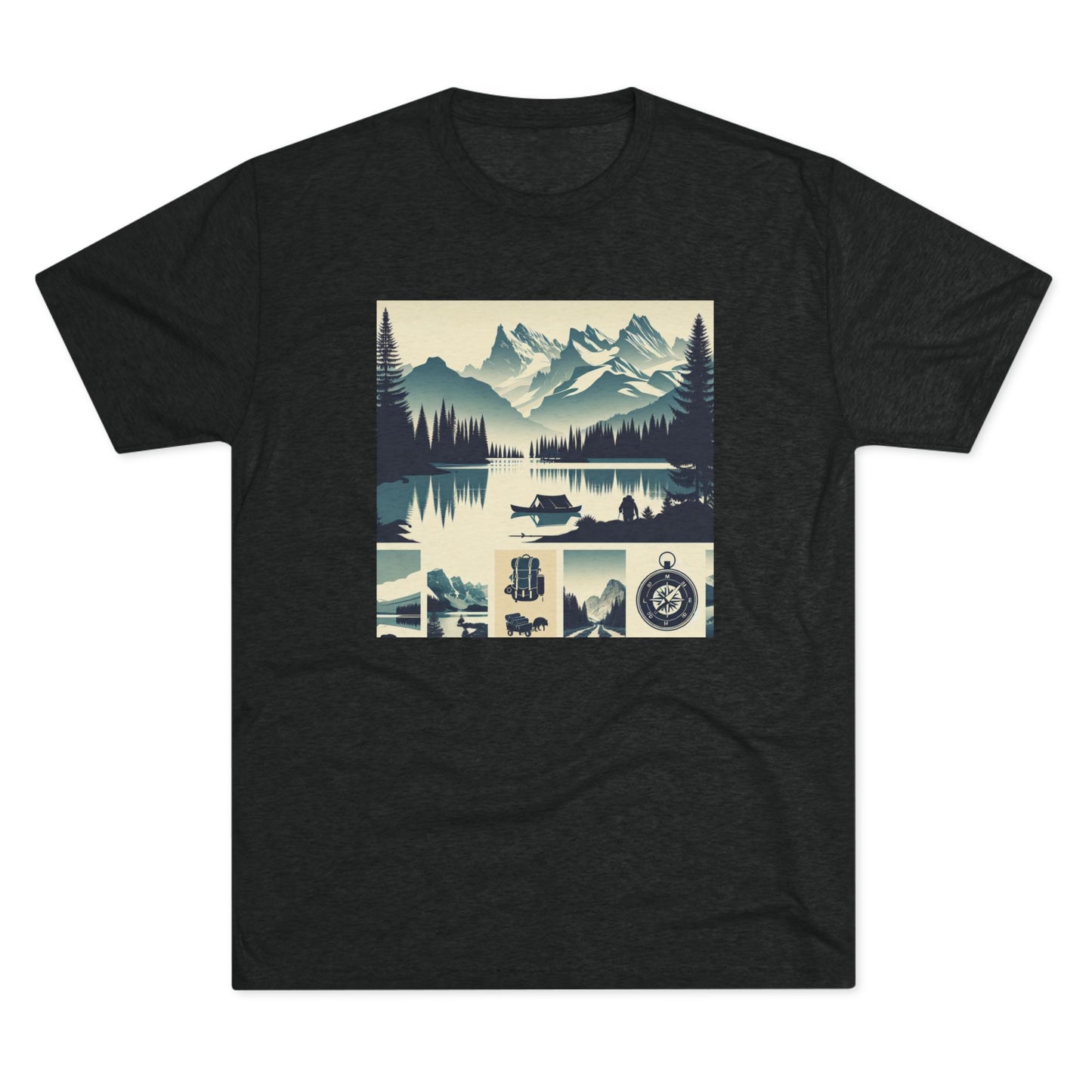 トレイルブレイザー ユニセックス トライブレンド クルー T シャツ – ハイキングとキャンプにインスパイアされたデザイン