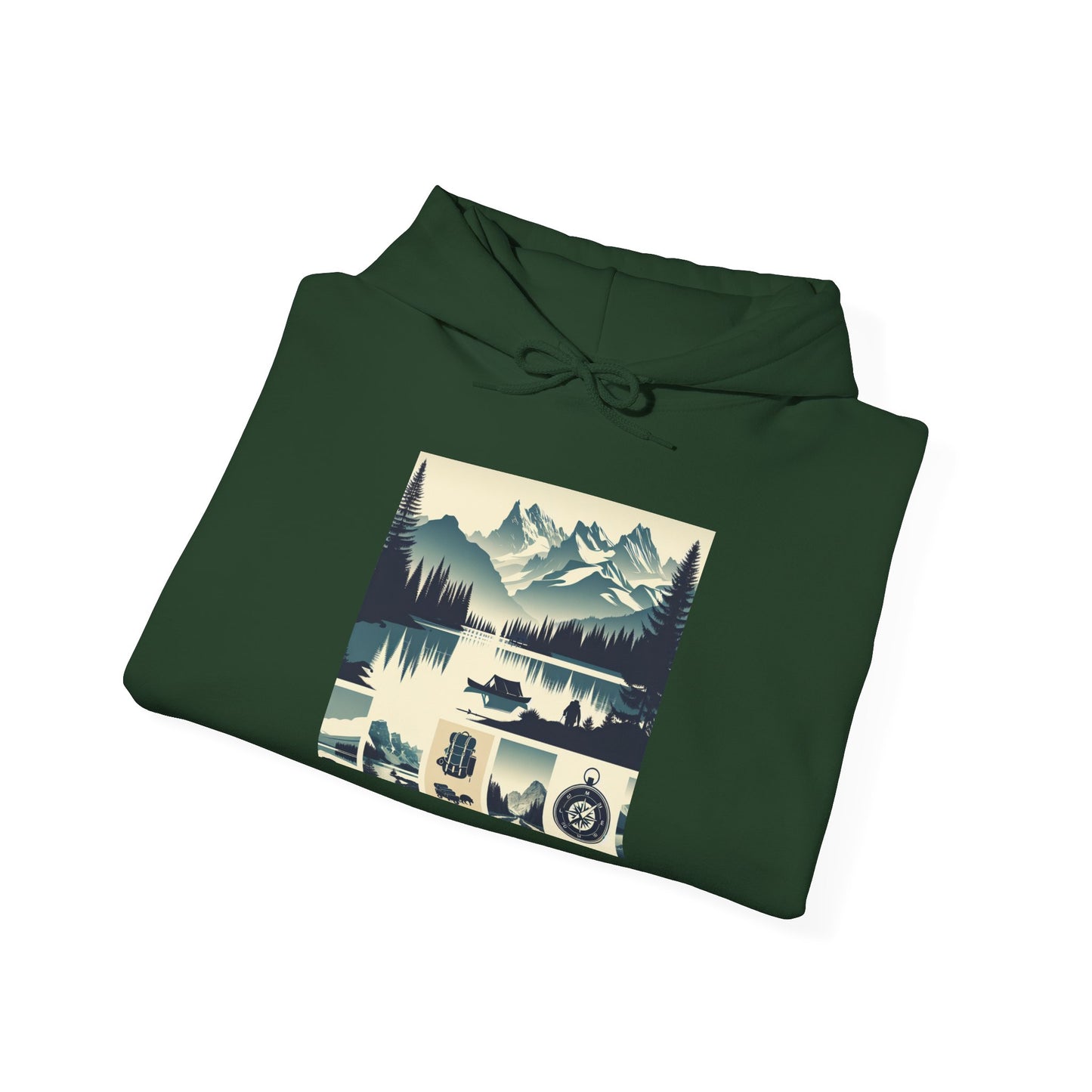アウトドアアドベンチャーデザイン | 快適なハイキングパーカー - ユニセックス ヘビーブレンド™ フード付きスウェットシャツ