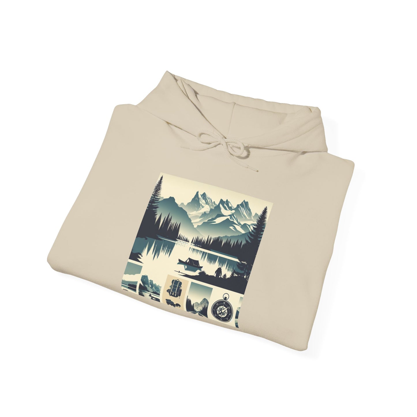 アウトドアアドベンチャーデザイン | 快適なハイキングパーカー - ユニセックス ヘビーブレンド™ フード付きスウェットシャツ
