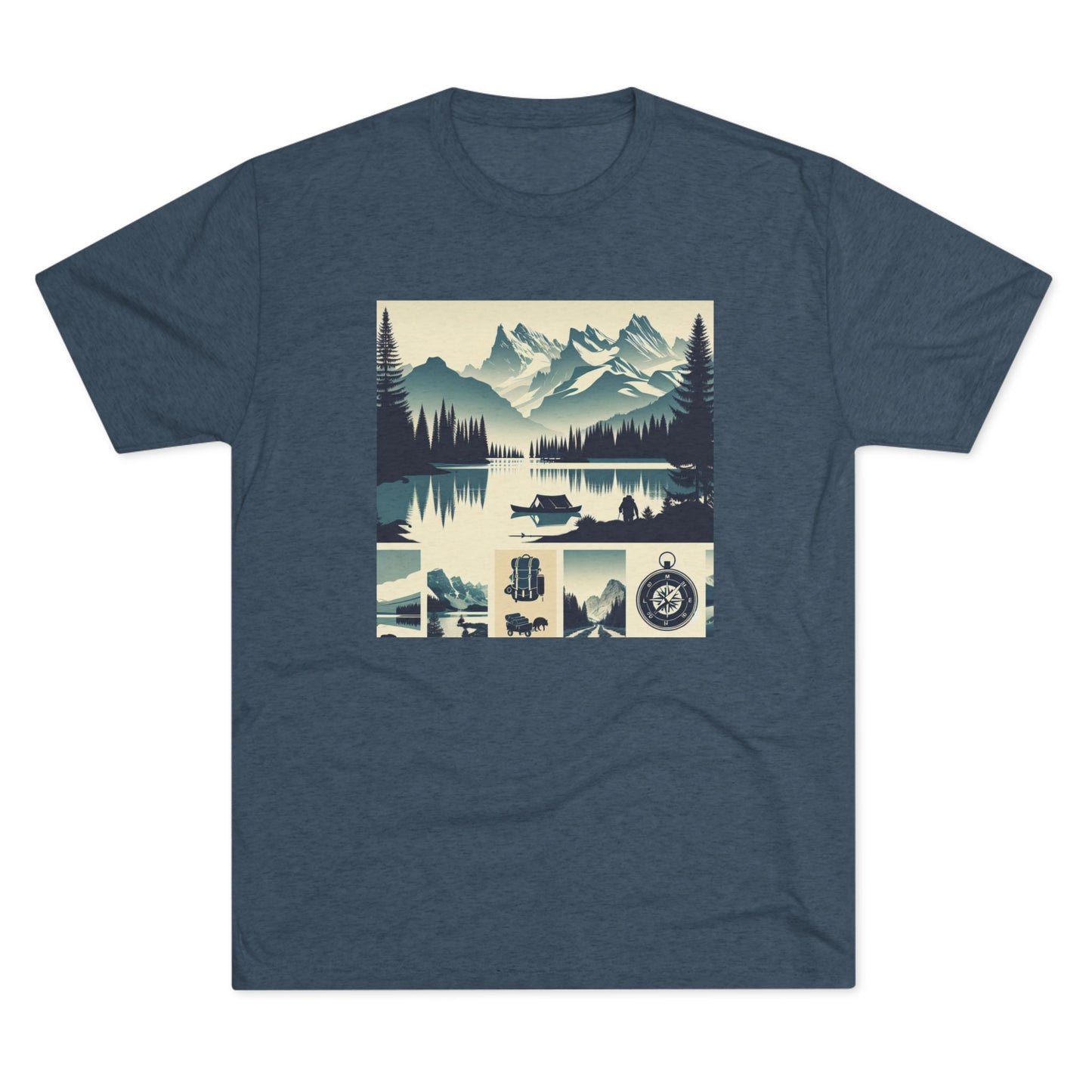 トレイルブレイザー ユニセックス トライブレンド クルー T シャツ – ハイキングとキャンプにインスパイアされたデザイン