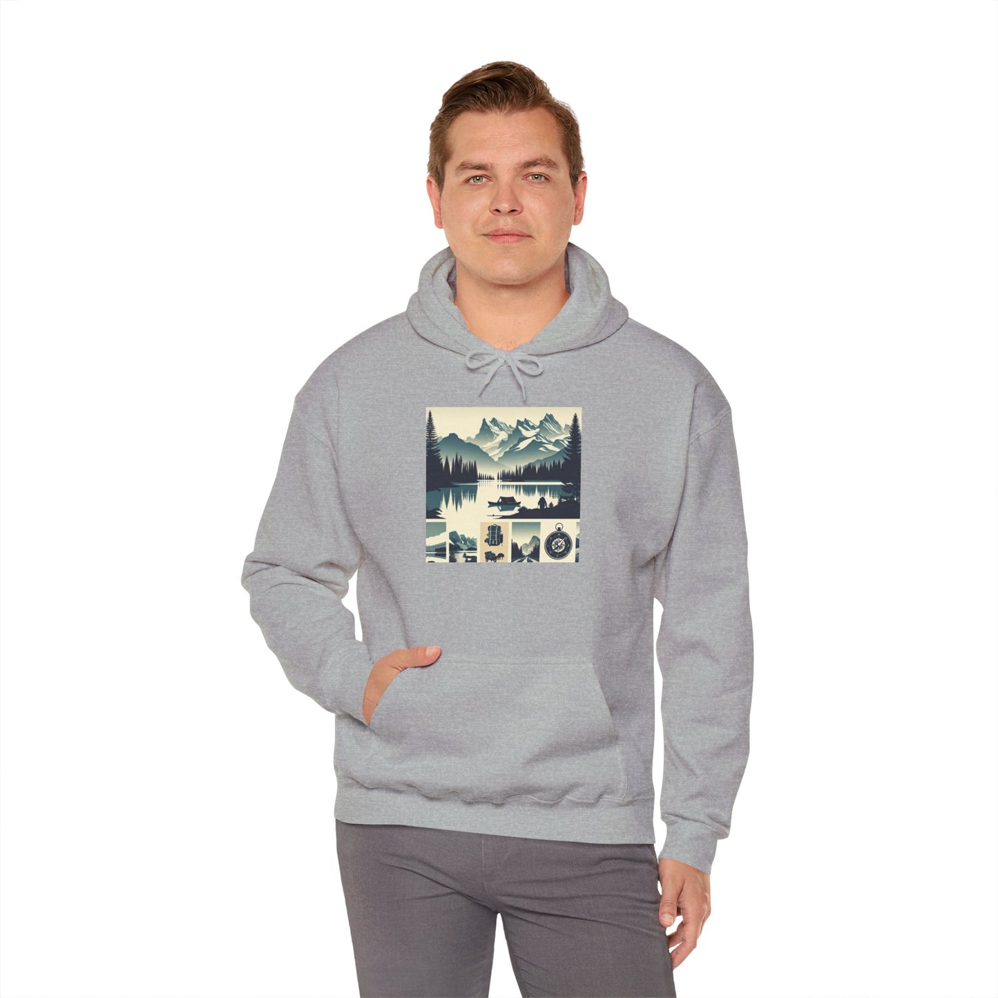 Outdoor Adventure Design | Cozy Hiking Hoodie - Unisex Heavy Blend™ Hooded Sweatshirt