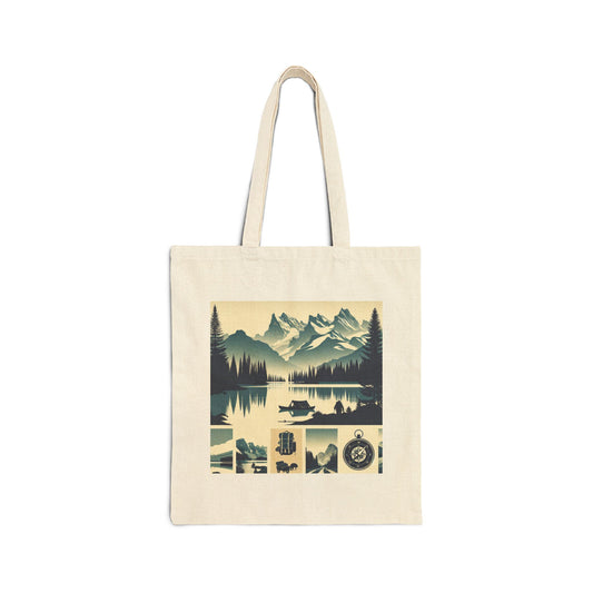 Wanderlust Cotton Canvas Tote Bag – Hiking & Outdoor Design