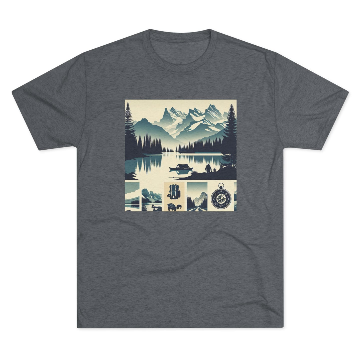 トレイルブレイザー ユニセックス トライブレンド クルー T シャツ – ハイキングとキャンプにインスパイアされたデザイン