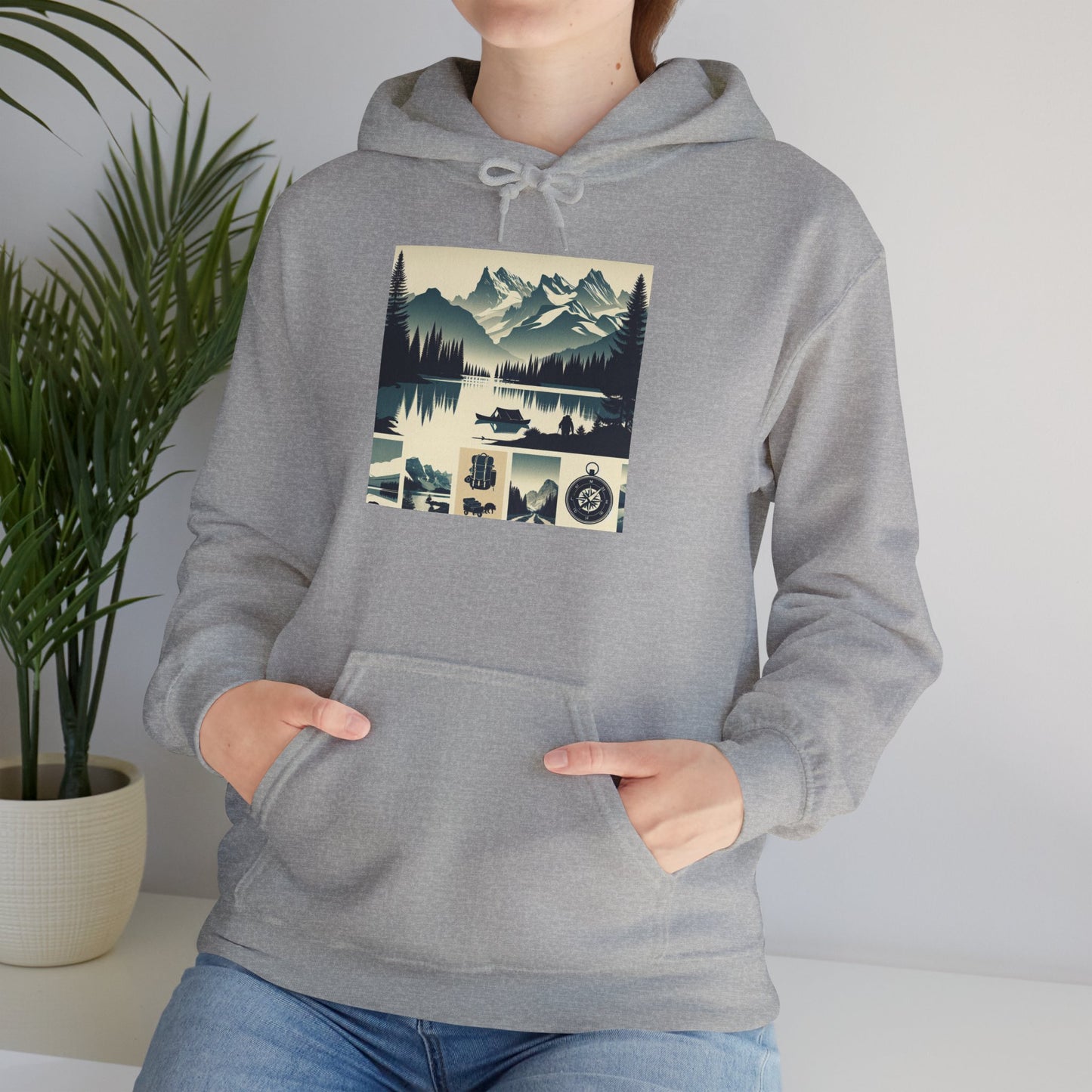 Outdoor Adventure Design | Cozy Hiking Hoodie - Unisex Heavy Blend™ Hooded Sweatshirt