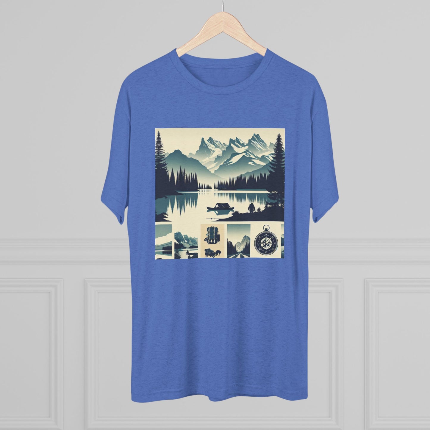 トレイルブレイザー ユニセックス トライブレンド クルー T シャツ – ハイキングとキャンプにインスパイアされたデザイン