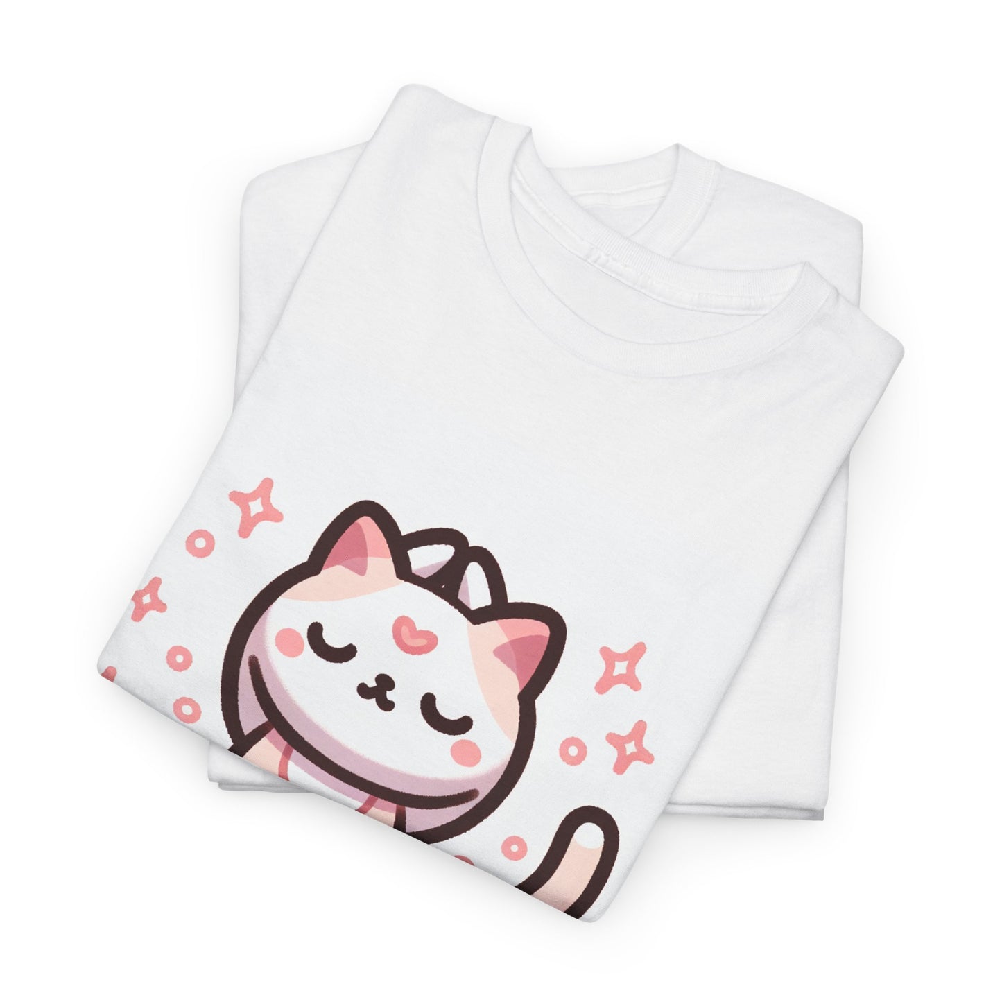 優雅な動き: ピンクのヨガ&amp;バレエ猫ユニセックスTシャツ