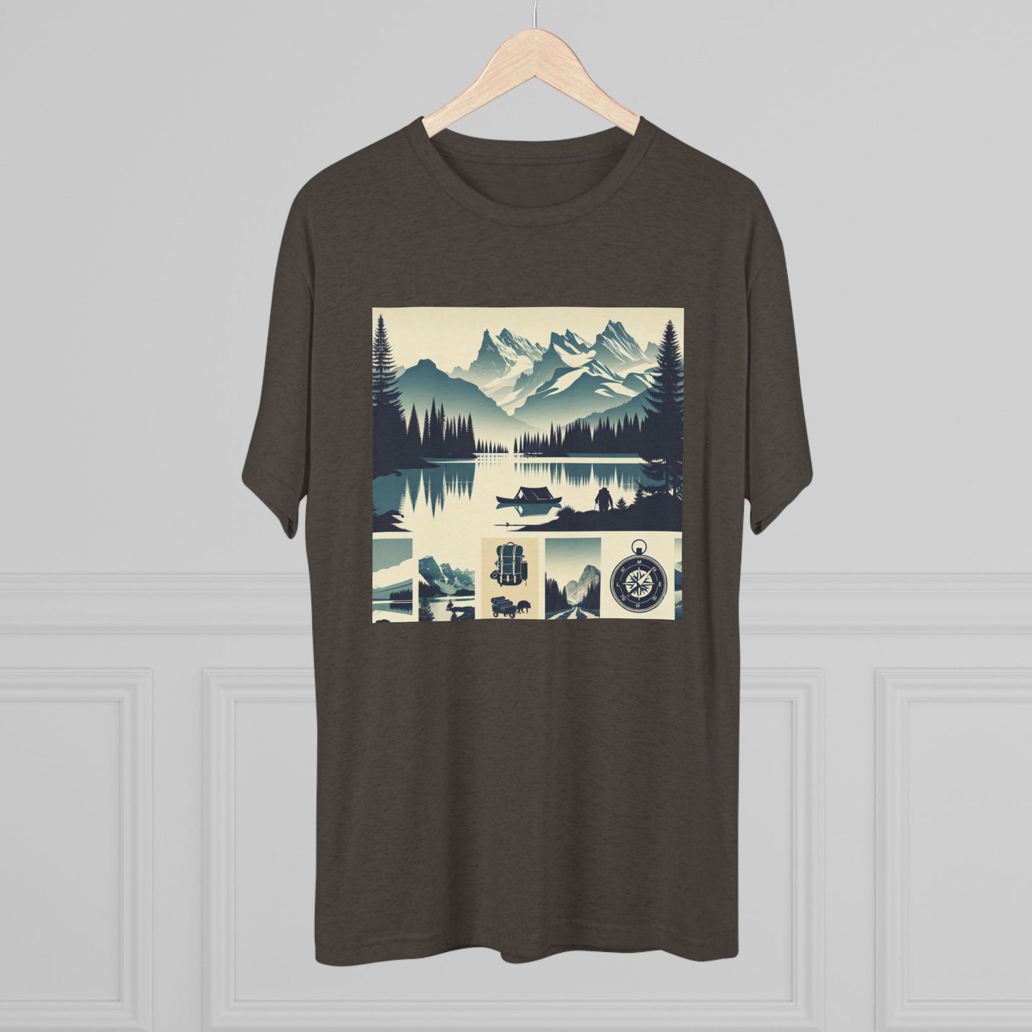 トレイルブレイザー ユニセックス トライブレンド クルー T シャツ – ハイキングとキャンプにインスパイアされたデザイン