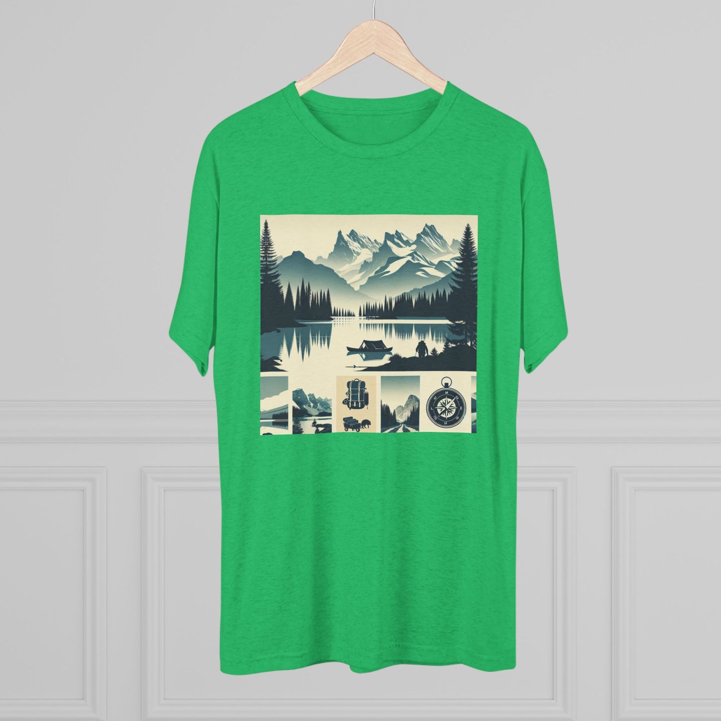 トレイルブレイザー ユニセックス トライブレンド クルー T シャツ – ハイキングとキャンプにインスパイアされたデザイン