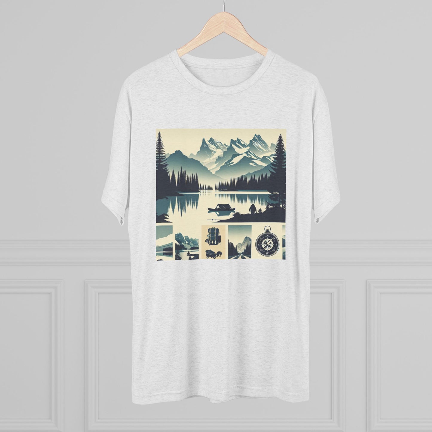 トレイルブレイザー ユニセックス トライブレンド クルー T シャツ – ハイキングとキャンプにインスパイアされたデザイン