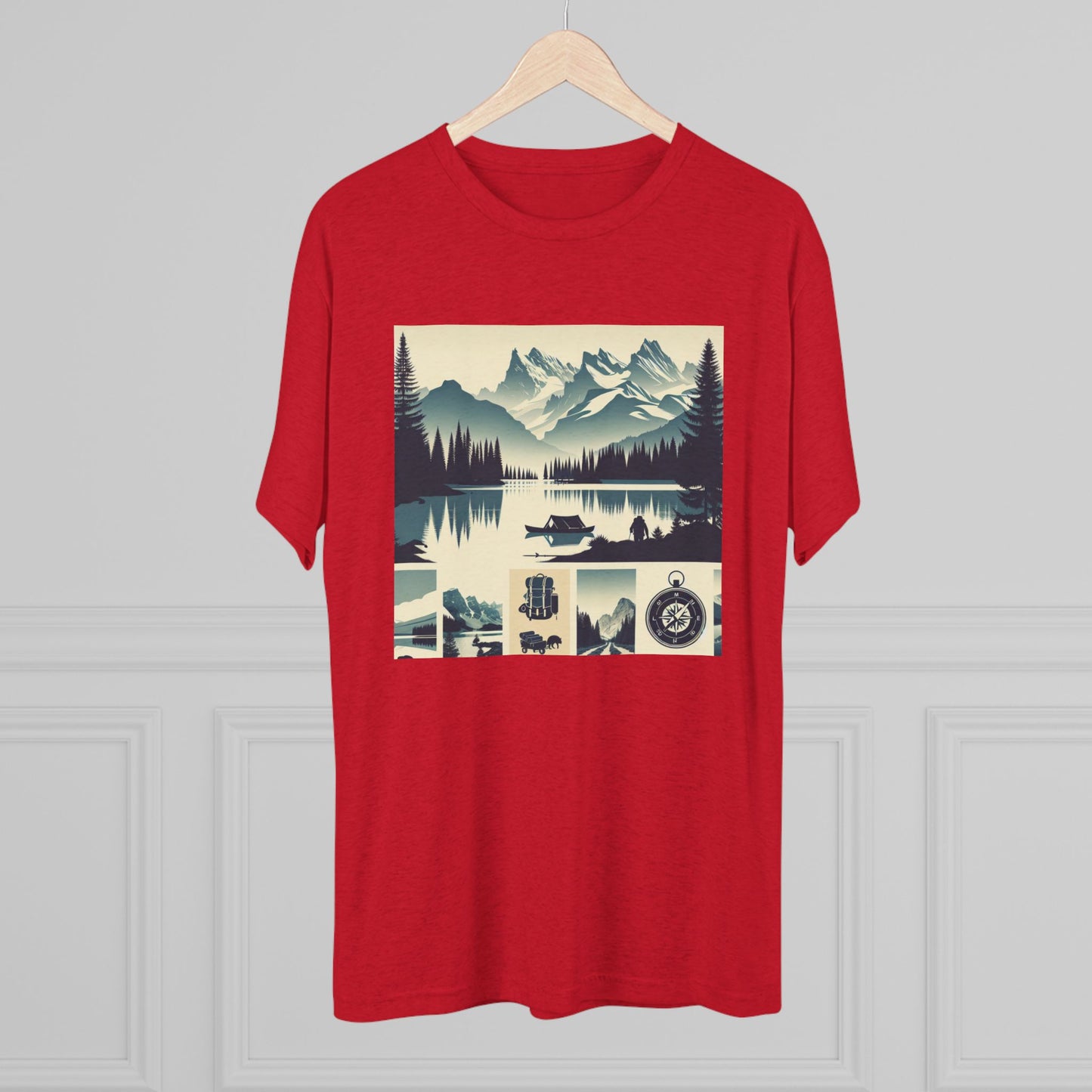 トレイルブレイザー ユニセックス トライブレンド クルー T シャツ – ハイキングとキャンプにインスパイアされたデザイン