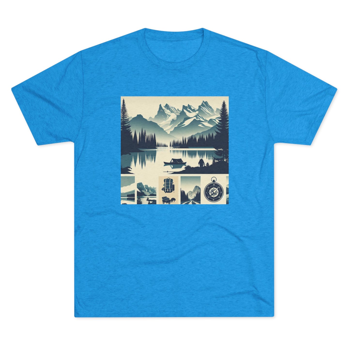 トレイルブレイザー ユニセックス トライブレンド クルー T シャツ – ハイキングとキャンプにインスパイアされたデザイン