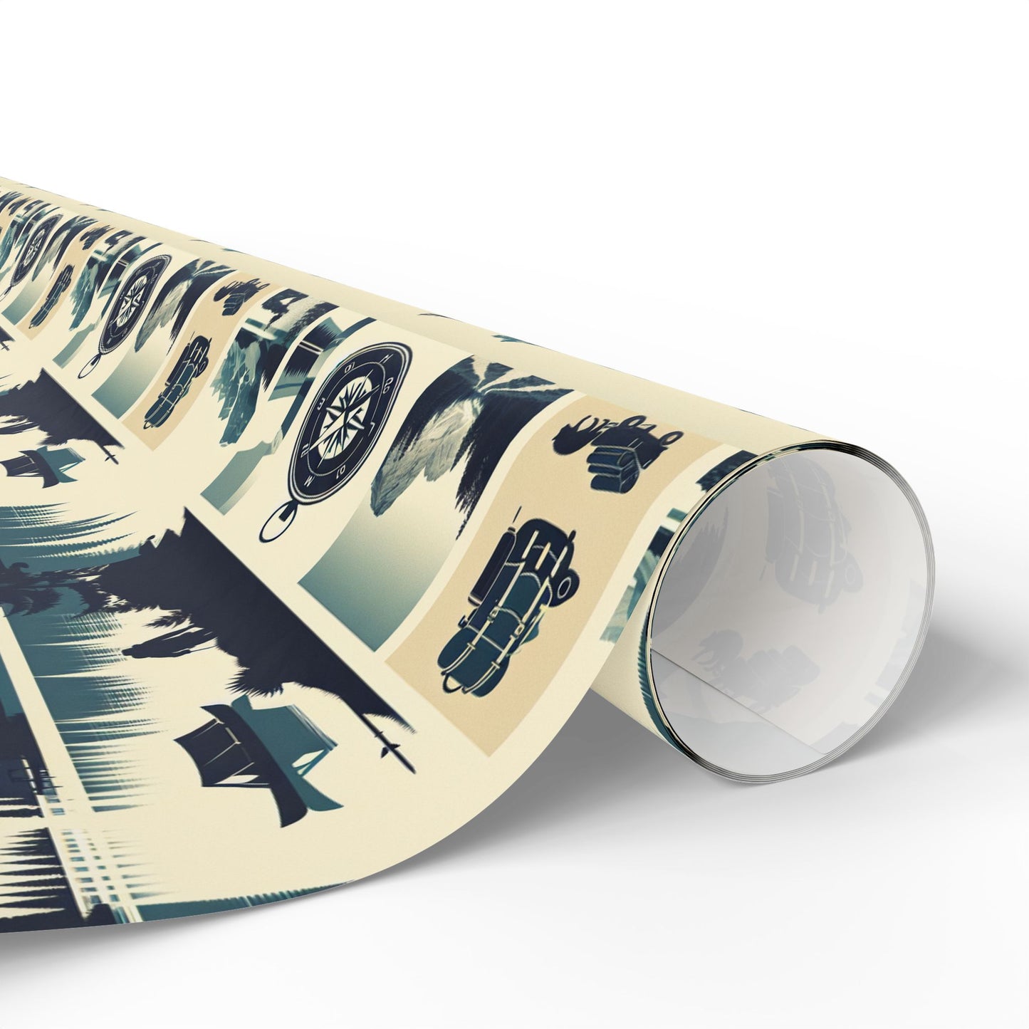 Auraeon Adventure Wrap – Wrapping Paper with Camping, Hiking & Exploring Designs