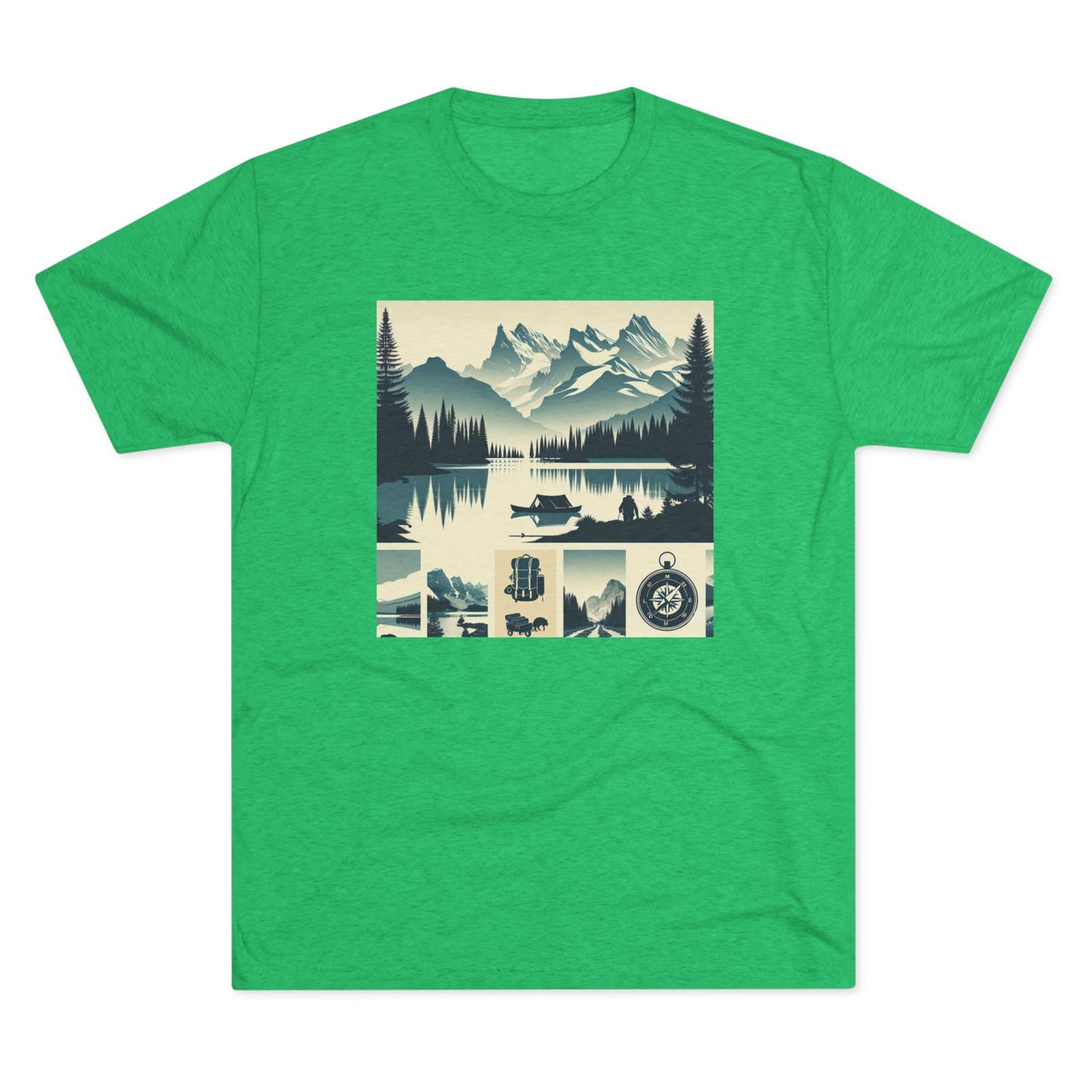 トレイルブレイザー ユニセックス トライブレンド クルー T シャツ – ハイキングとキャンプにインスパイアされたデザイン