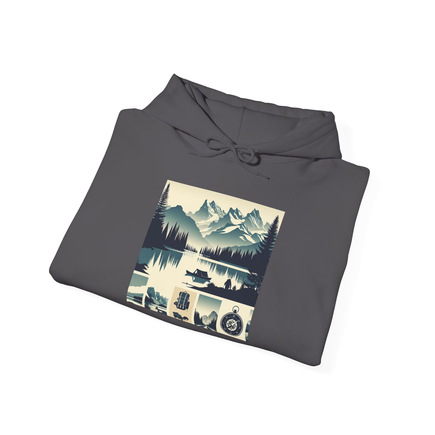 アウトドアアドベンチャーデザイン | 快適なハイキングパーカー - ユニセックス ヘビーブレンド™ フード付きスウェットシャツ
