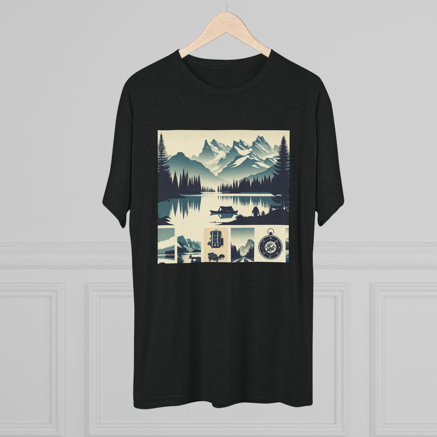 トレイルブレイザー ユニセックス トライブレンド クルー T シャツ – ハイキングとキャンプにインスパイアされたデザイン