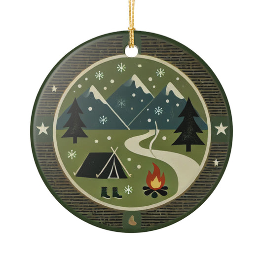 Auraeon Campfire Keepsake – Ceramic Camping Ornament