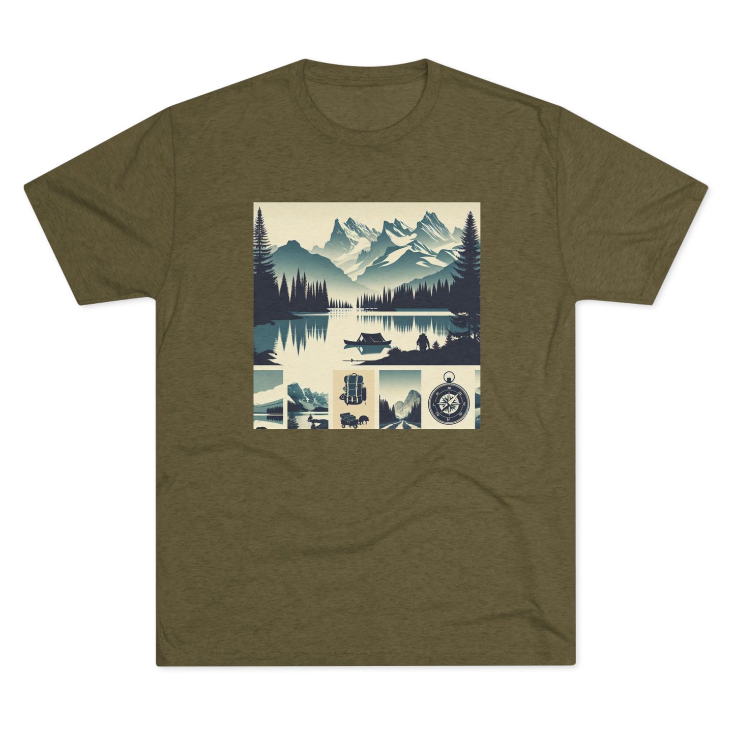 トレイルブレイザー ユニセックス トライブレンド クルー T シャツ – ハイキングとキャンプにインスパイアされたデザイン