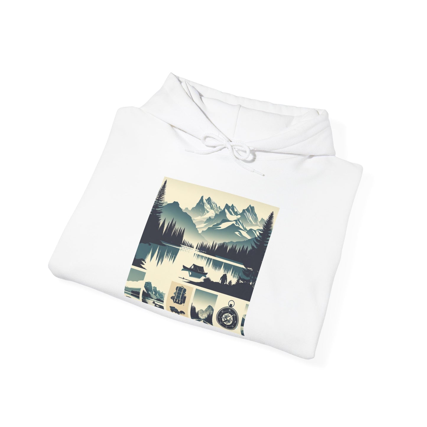 アウトドアアドベンチャーデザイン | 快適なハイキングパーカー - ユニセックス ヘビーブレンド™ フード付きスウェットシャツ