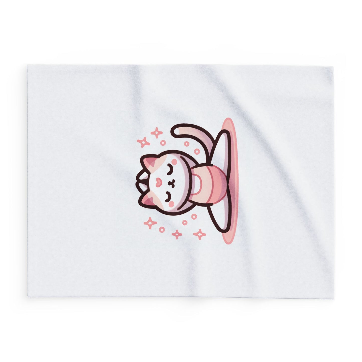 セリーン キティ コンフォート: ピンクのヨガ&amp;バレエ キャット フリース ブランケット