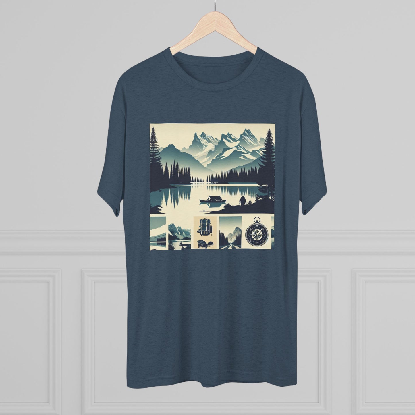 トレイルブレイザー ユニセックス トライブレンド クルー T シャツ – ハイキングとキャンプにインスパイアされたデザイン