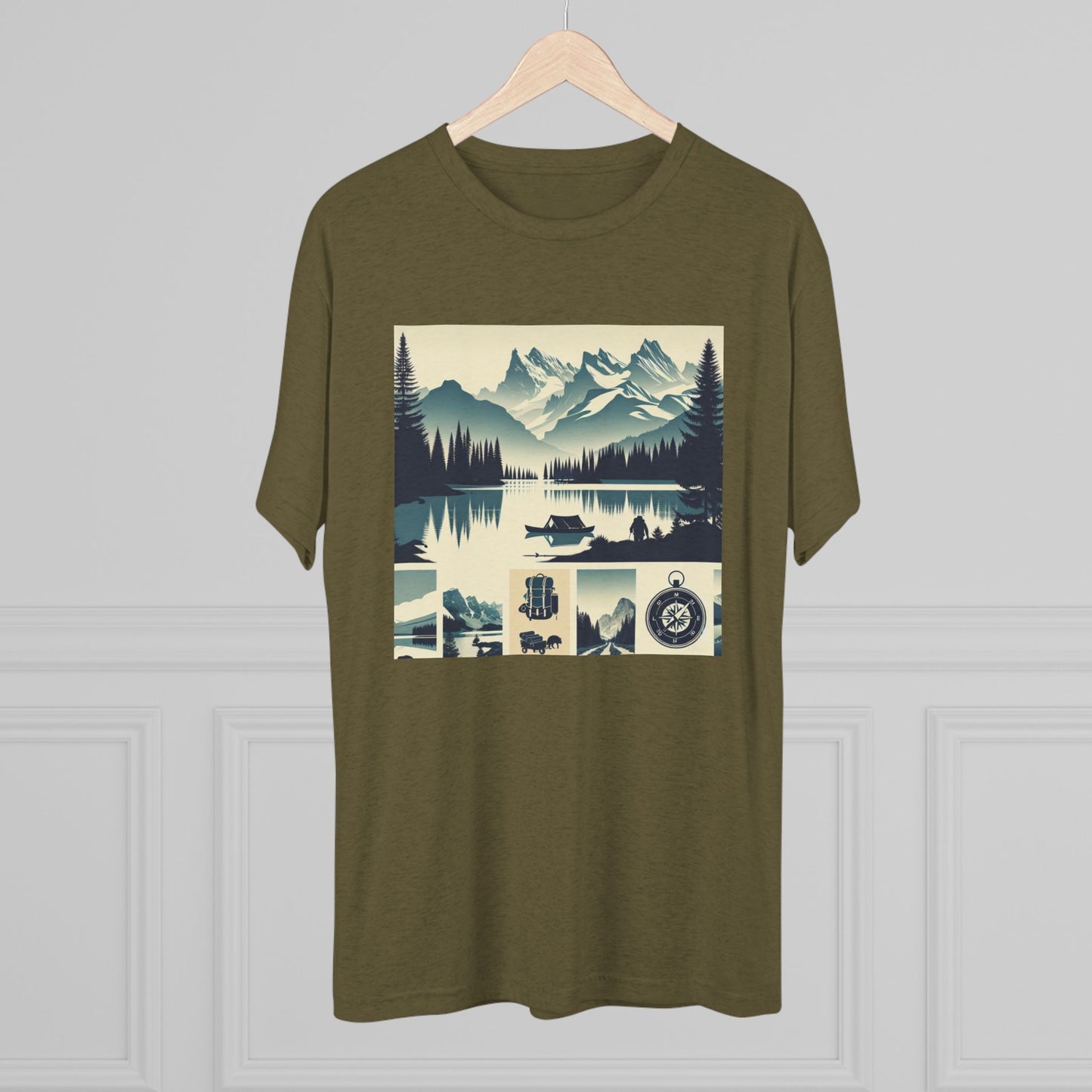 トレイルブレイザー ユニセックス トライブレンド クルー T シャツ – ハイキングとキャンプにインスパイアされたデザイン