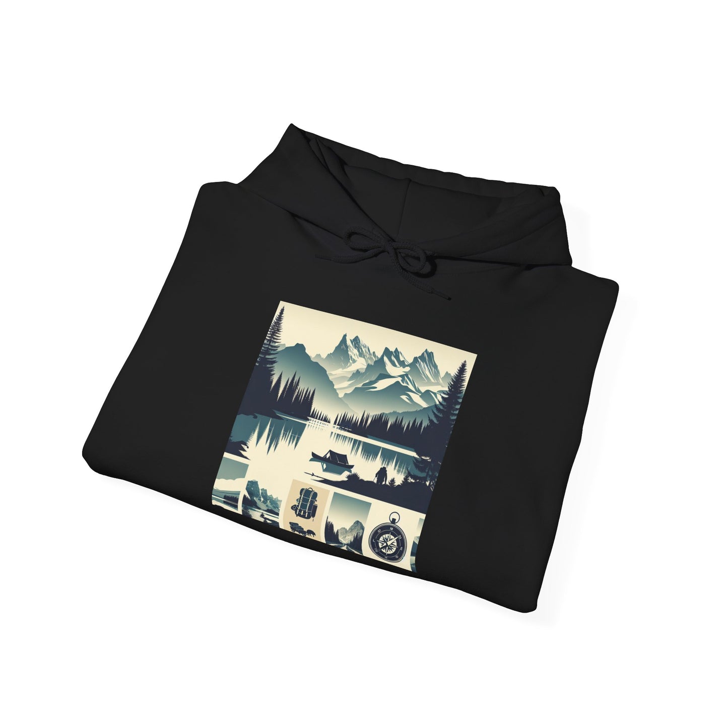 アウトドアアドベンチャーデザイン | 快適なハイキングパーカー - ユニセックス ヘビーブレンド™ フード付きスウェットシャツ
