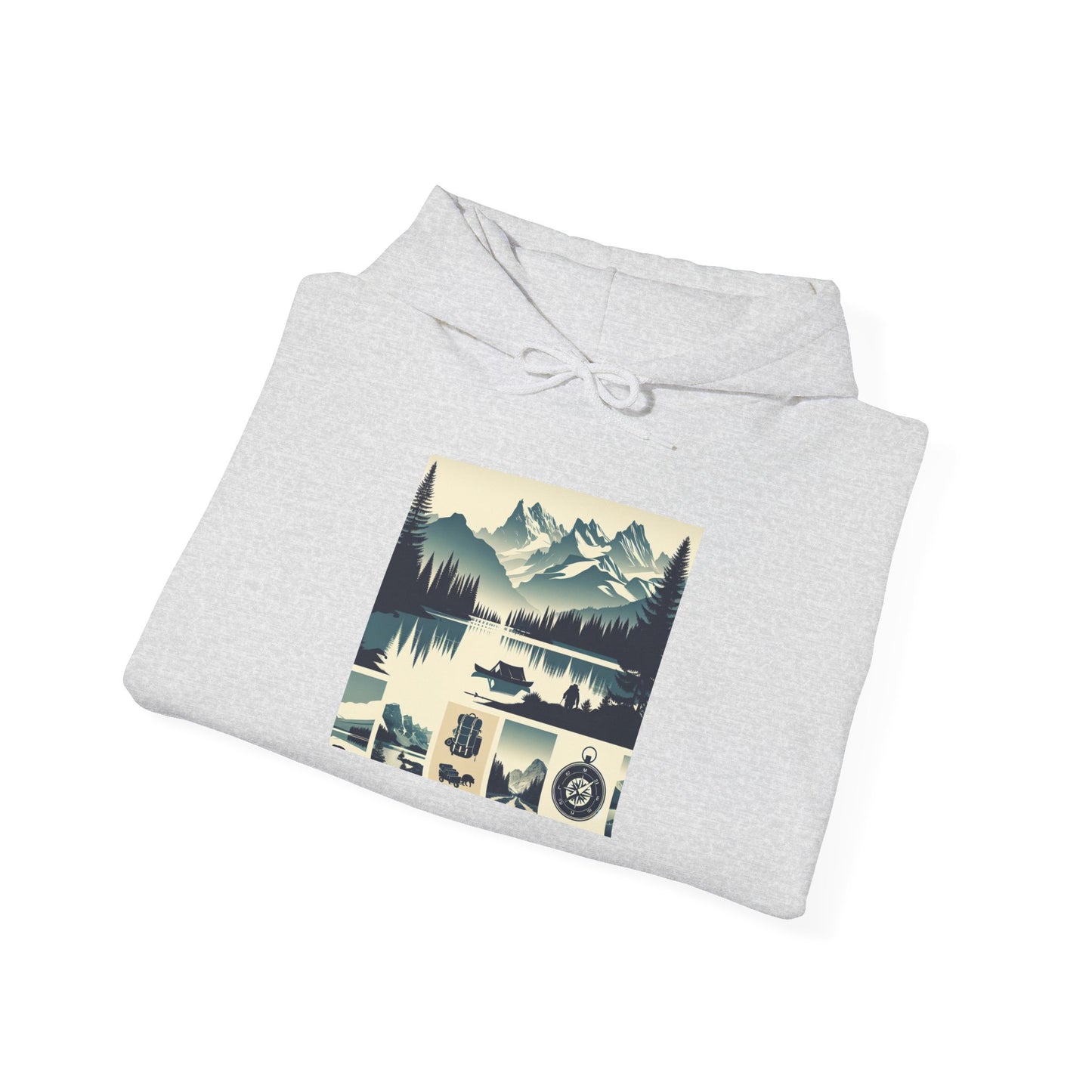 アウトドアアドベンチャーデザイン | 快適なハイキングパーカー - ユニセックス ヘビーブレンド™ フード付きスウェットシャツ