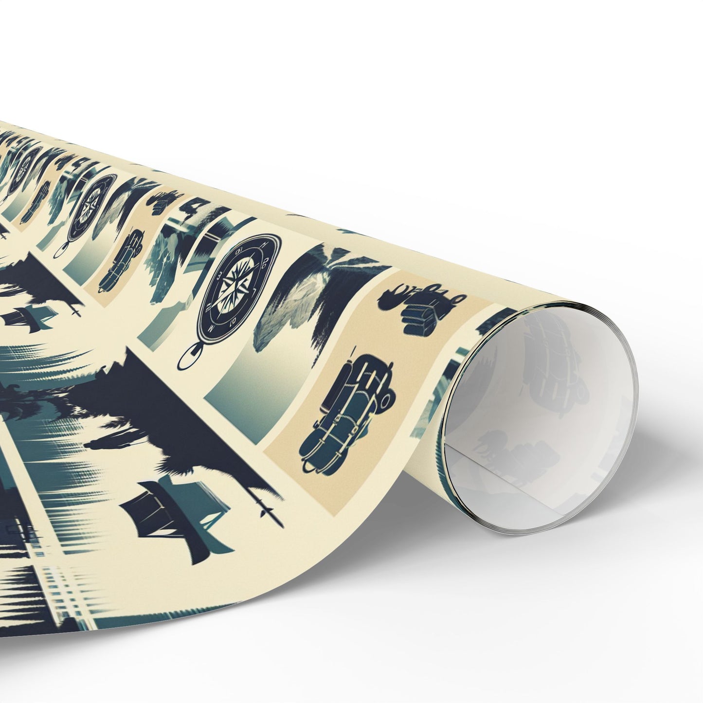 Auraeon Adventure Wrap – Wrapping Paper with Camping, Hiking & Exploring Designs