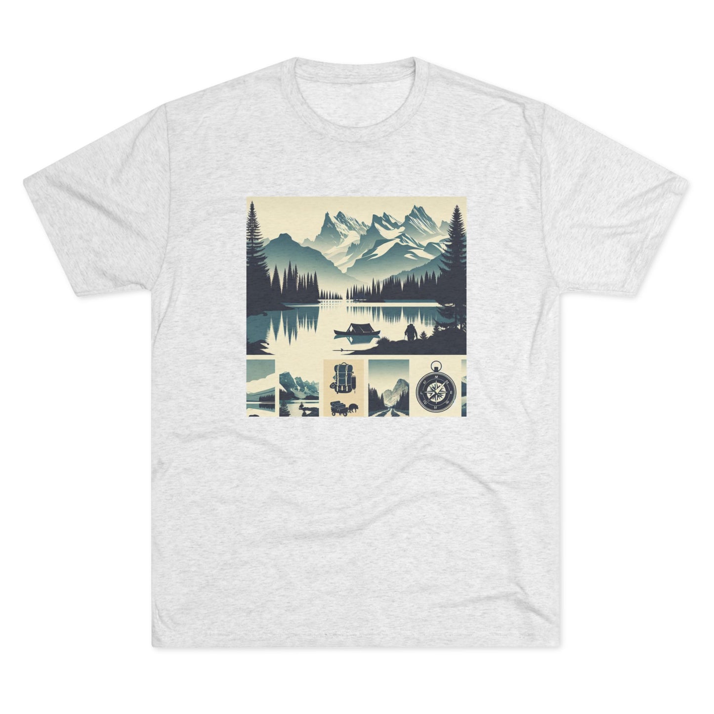 トレイルブレイザー ユニセックス トライブレンド クルー T シャツ – ハイキングとキャンプにインスパイアされたデザイン