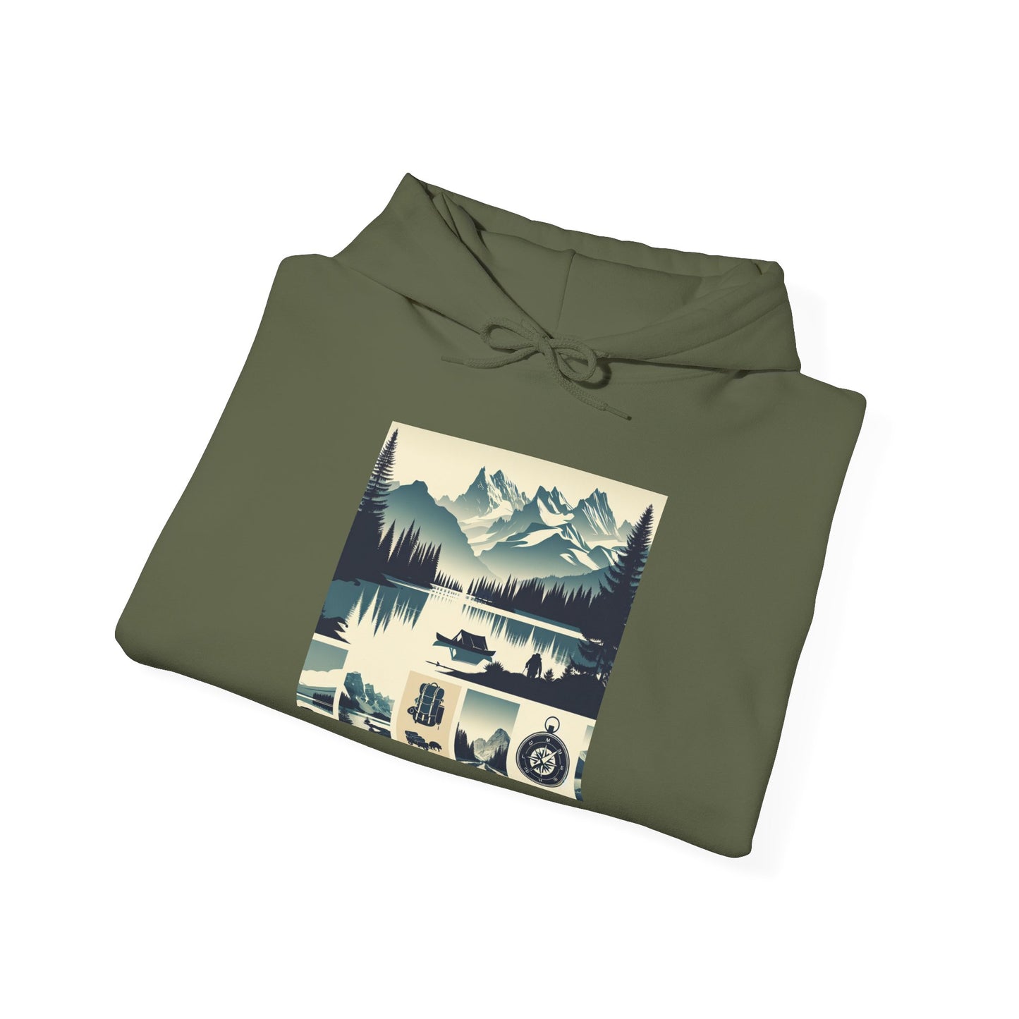 アウトドアアドベンチャーデザイン | 快適なハイキングパーカー - ユニセックス ヘビーブレンド™ フード付きスウェットシャツ