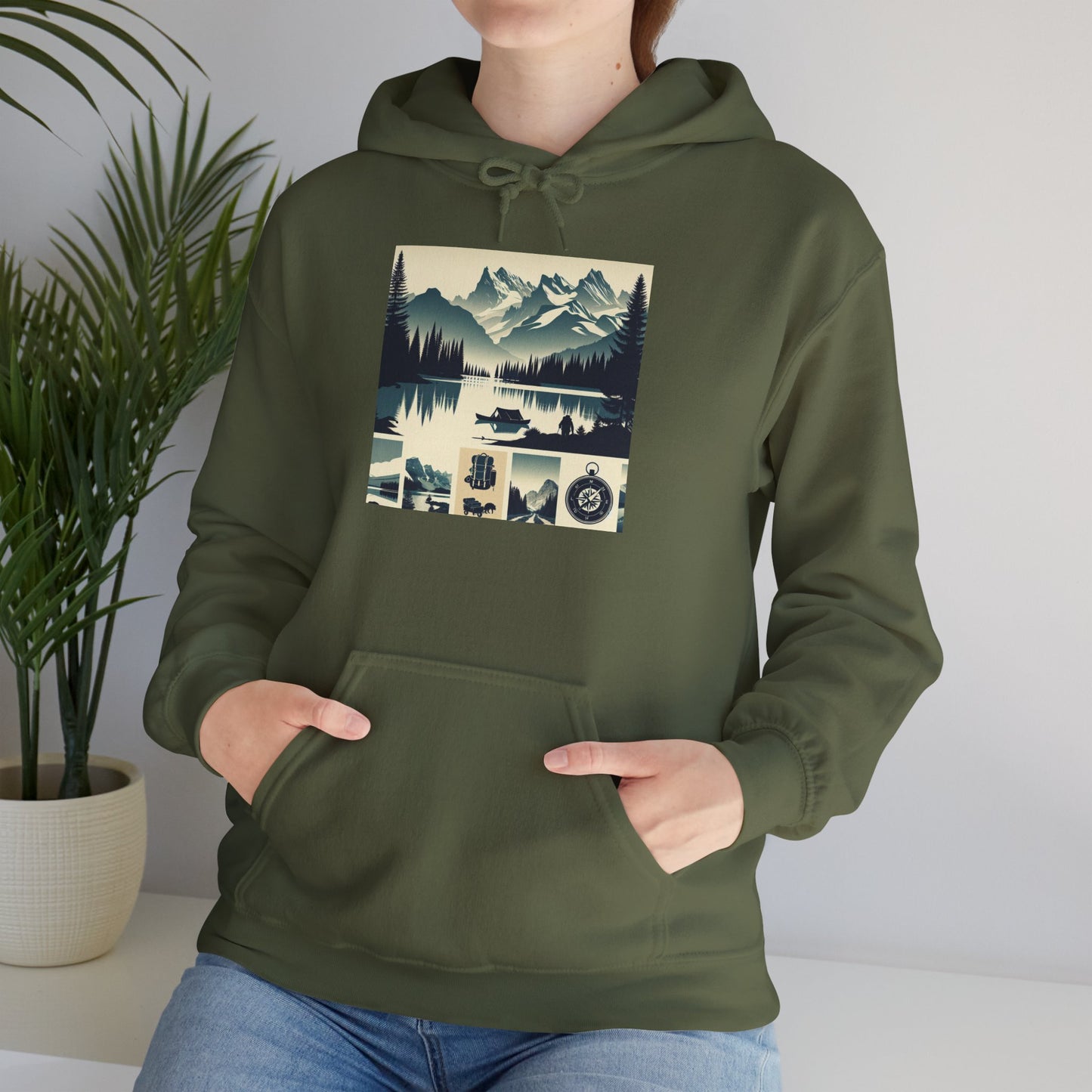Outdoor Adventure Design | Cozy Hiking Hoodie - Unisex Heavy Blend™ Hooded Sweatshirt