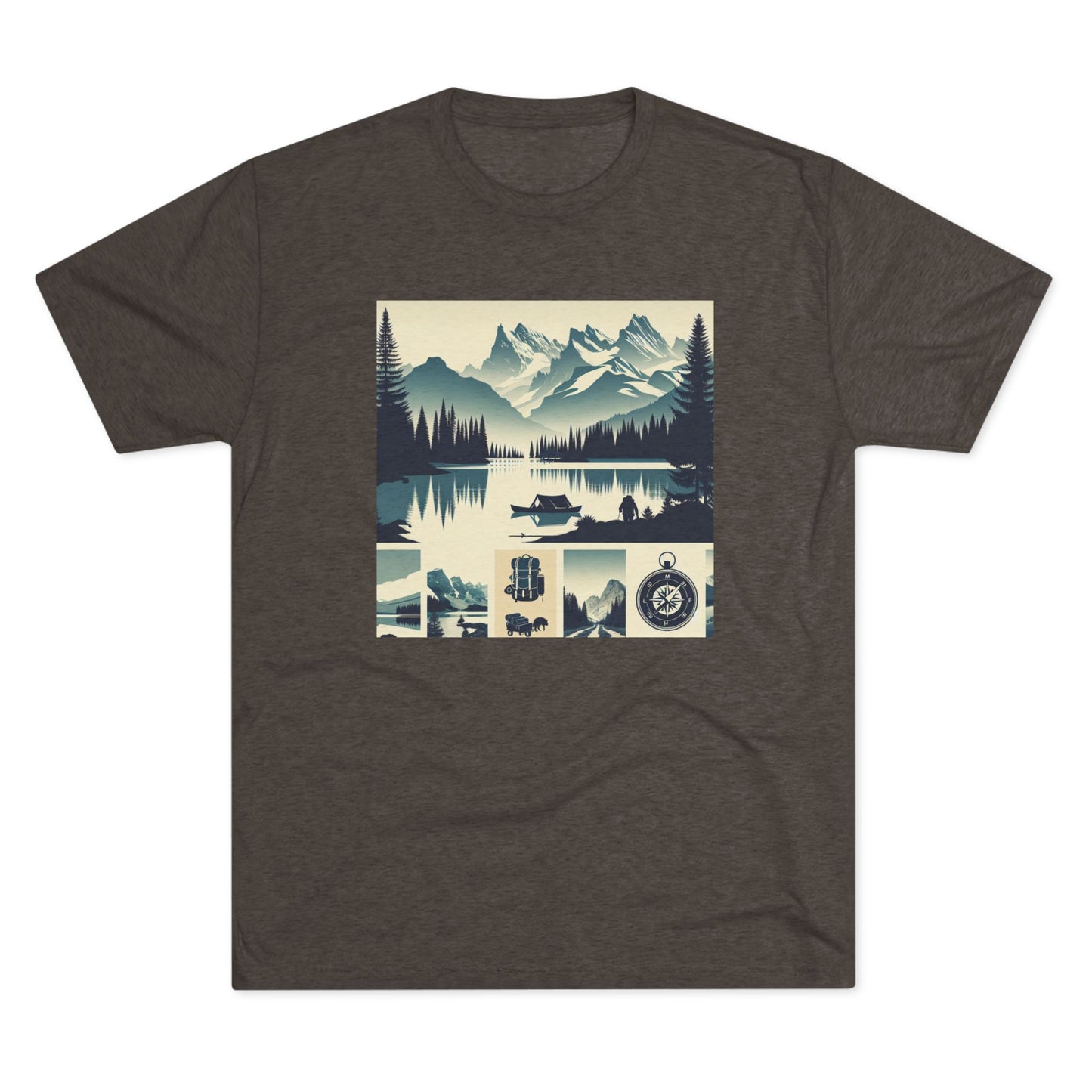 トレイルブレイザー ユニセックス トライブレンド クルー T シャツ – ハイキングとキャンプにインスパイアされたデザイン